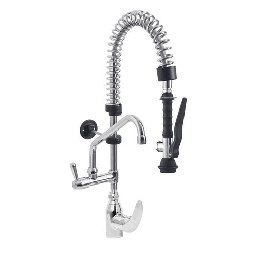 asztali flexibilis tisztító zuhany karos keverő csapteleppel és körbeforgó kifolyóval 