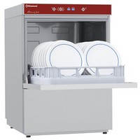 mosogatógép beépített vízlágyítóval, 500x500 mm-es, 60/24 kosár/órás, duplafalú, 400 V-os 