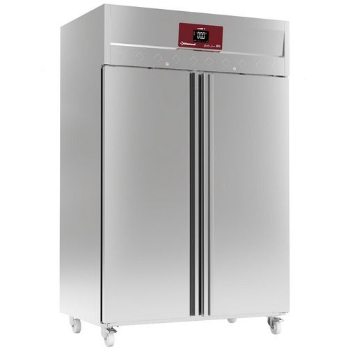 1400 literes hűtő, GN 2/1-es, teleajtós, rozsdamentes, görgős