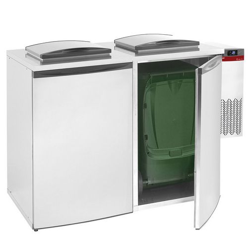 hűtött hulladéktároló hűtőegységgel, 2 konténerhez