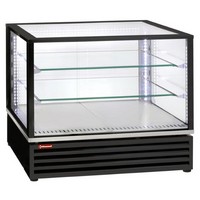 panoráma hűtővitrin, 785 mm-es, fekete ventilációs hűtővitrin