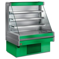 1000 mm-es hűtött faliregál, ventilációs, szürke-zöld színben