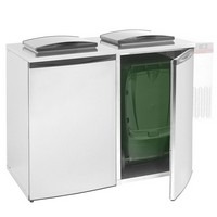 hűthető hulladéktároló hűtőegység nélkül, 2 konténerhez